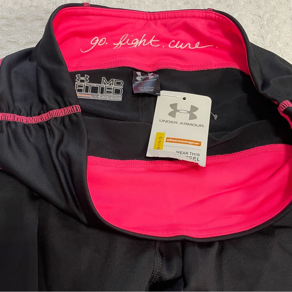 Under Armour Black and Pink‎ Fitness Leggings
size M Breast Cancer Awareness.. - Picture 2 of 11